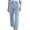 Blue, variant on Aihuaihua Cropped Pants for Women Straight Leg Capris Summer Business Casual Work Pants Ankle Length Chino Trousers GN1 XXXL