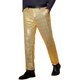 thumbnail image 5 of INSPIRE CHIC Pantalones para el Día del Padre para hombres, estilo de fiesta con lentejuelas metálicas, corte regular, talla 38, dorado, 5 of 6