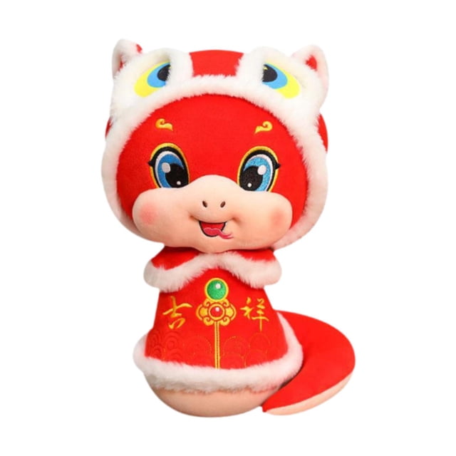 Juguete de peluche de serpiente de año Nuevo chino, figura de serpiente, colección de dormitorio, estatua de animal de peluche, muñeco de serpiente de 16 cm