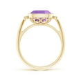thumbnail image 2 of ANGARA Natural 3.1 Ct. Amethyst with Diamond Side Stones Ring in 14K Yellow Gold for Women (Ring Size: 12), 2 of 9