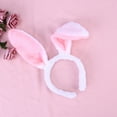 thumbnail image 2 of FELTECHELECTR Diademas con orejas de conejo de peluche (blancas y rosas), 2 of 6