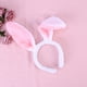 thumbnail image 2 of FELTECHELECTR Diademas con orejas de conejo de peluche (blancas y rosas), 2 of 6