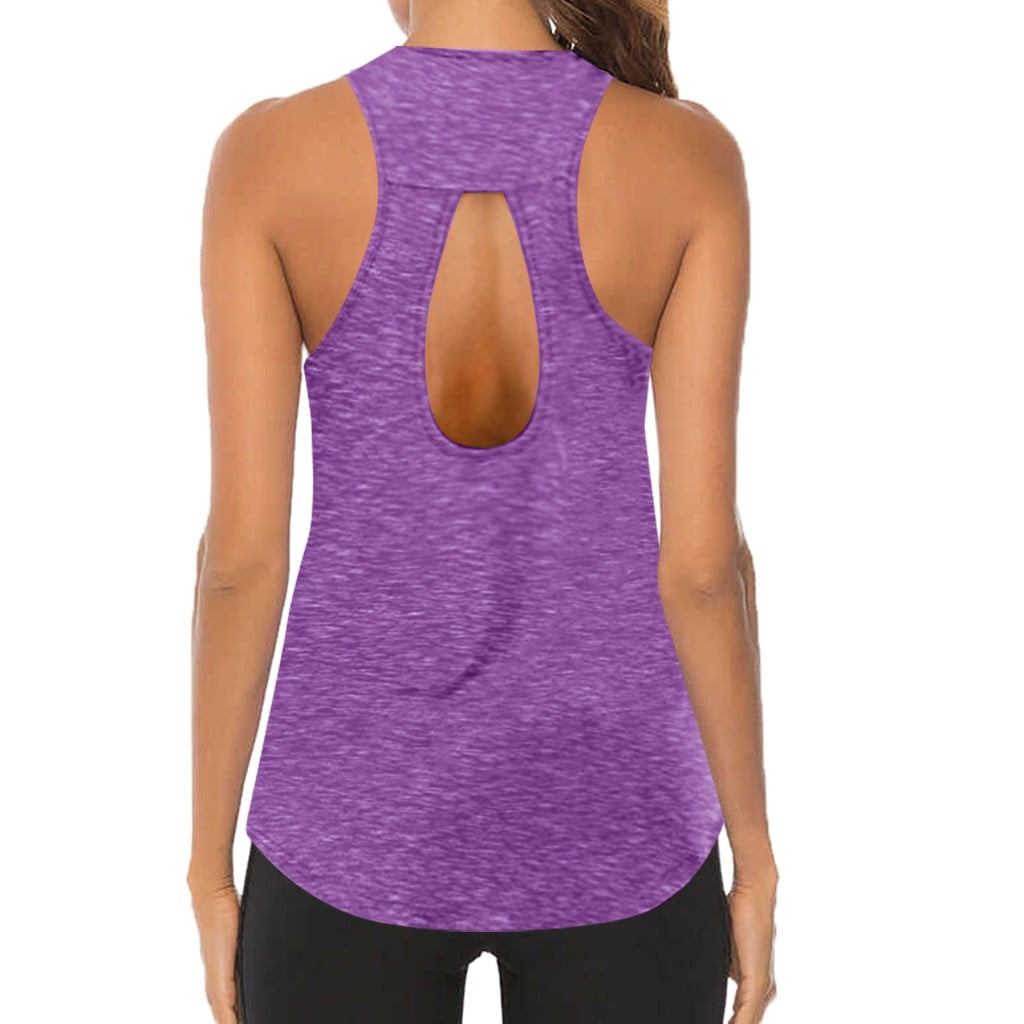 prAna Prana Tank Top Womens Small Purple Yoga Running Gym Logo Adult 