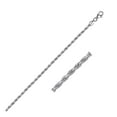 thumbnail image 1 of 2.5mm 14k White Gold Solid Diamond Cut Rope Chain 20 in, 1 of 4