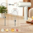 thumbnail image 4 of Hand Mixer Electric Handheld with 2 Detachable Beaters and 3 Speed Modes Electric Whisk Cordless Egg Beater Small Mixer for Kitchen Baking & Cooking, 4 of 7