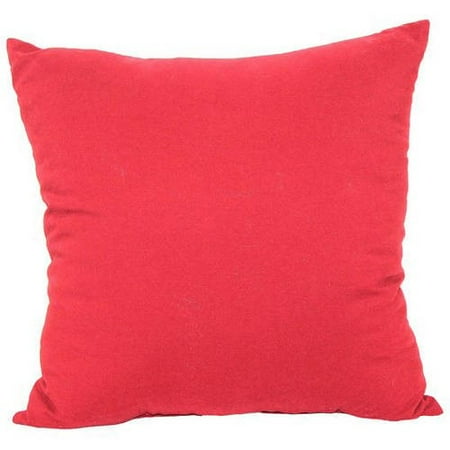 Mainstays Microfiber Twill Accent Decorative Throw Pillow, 16" x 16", Red