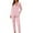 Pink, variant on Women's Pajamas Sets 2 Piece Button Up Shirts and PJ Bottoms Hearts Print Long Sleeve Valentines Nightgown Suits (XL, Pink)