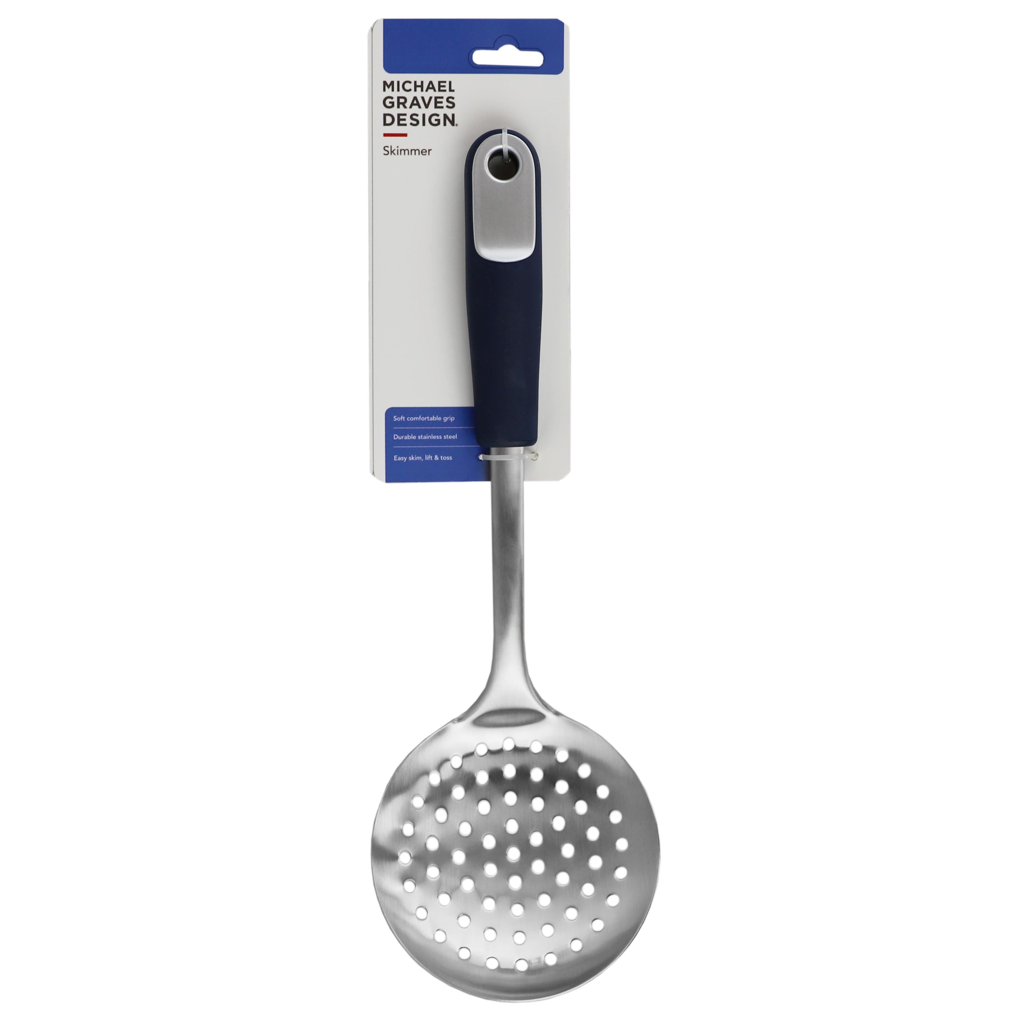 Black/Silver Skimmer with Good Grip Handle Plastic/Stainless Steel Black/Silver Skimmer with Good Grip Handle Plastic/Stainless Steel