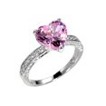 thumbnail image 1 of Luxury Heart Rings,zircon Ring With Heart-shaped Pink Diamonds, 1 of 5