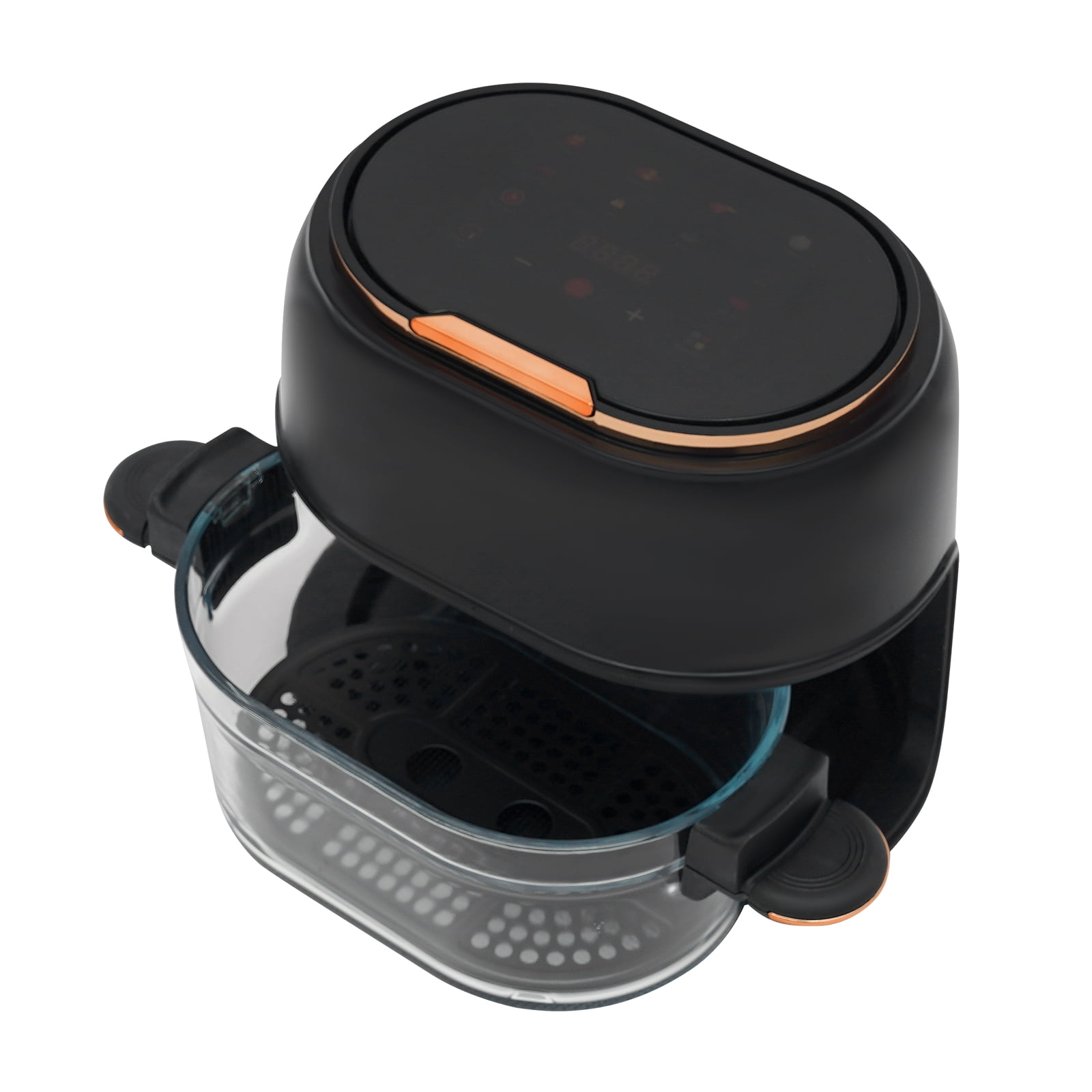4.2 QT Air Fryer with Glass Basket & Touchscreen, Visible Baking Basket Air Fryer Small, Tabletop Oil-Free Cooker for Healthy Frying Baking,Chicken Fries Vegetables