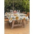 thumbnail image 3 of Outdoor Tablecloth with Umbrella Hole for Patio/Picnic/Party/Camping, Yellow Daisy Waterproof Table Cloth Rectangle Table Cover Washable, Spring Botanical Garden Floral Flowers (60"x 84"), 3 of 8