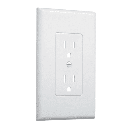 UPC 092326100540 product image for Decorator Cover Duplex Receptacle Wall Plate - White - Package Of 5 | upcitemdb.com