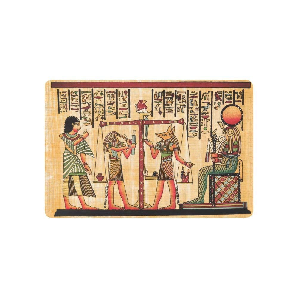 RYLABLUE Antique Egyptian Papyrus Hieroglyph Door Mat Home Decor