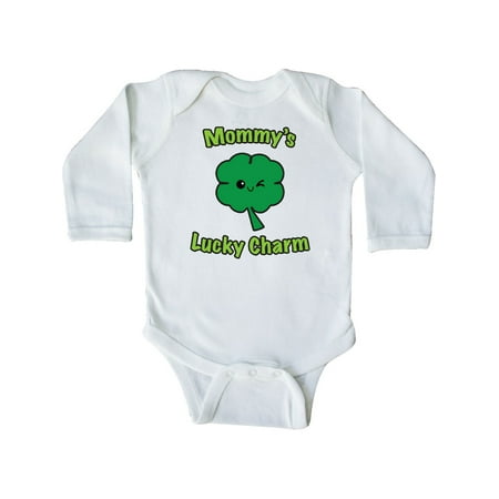 

Inktastic Mommy s Lucky Charm Gift Baby Boy or Baby Girl Long Sleeve Bodysuit