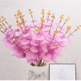 thumbnail image 4 of Moyic Flor artificial de plástico 20 cabezas 5 ramas 50 cm dormitorio centro comercial fiestas decorativas flores falsas decoración rosa Jardín y Patio Violeta Moyic HA063268-03, 4 of 6