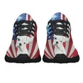 thumbnail image 5 of Boxer Christian Cross American flag US Shoes Sneakers for Women Men Black Size 4, 5 of 7