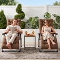 thumbnail image 5 of YEERSWAG 67x21x3 inch Outdoor Chaise Lounge Cushions, Lounge Chaise Cushion with Ties, Non Slip High Back Chair Pad for Patio Furniture, Coffee, 5 of 7