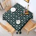 thumbnail image 2 of Green Cartoon Unicorn Flower Pattern Square Tablecloth,Waterproof Square Table Cover,Wipeable Spillproof Washable Table Cover for Home Kitchen Party Decor 60"x60"(152x152cm), 2 of 6