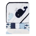 thumbnail image 1 of Softan Baby Hooded Bath Towel and Washcloths, Extra Soft and Ultra Absorbent, 6 Pack Gift for Newborn and Infants, Whale Bro, 1 of 6