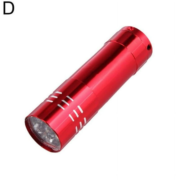 Mini Ultra Bright Aluminum 9 LED Flashlight UV Camping Light Torch Lamp L0B9