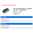 thumbnail image 2 of Door Lock Actuator Motor - Compatible with 1996 - 1999 BMW 328i 1997 1998, 2 of 3
