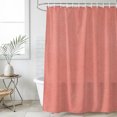thumbnail image 4 of Coral Pink Bathroom Shower Curtains with 12 Hooks Polyester Waterproof Shower Curtain for Stalls and Bathtubs Solid Color Modern Minimalist Art Decorative Bathroom Privacy Curtain 66x72 Inches, 4 of 9