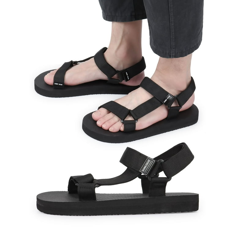 Black hiking sandals 2025