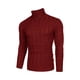 thumbnail image 2 of Suéter de hombre con cuello alto suéter de punto suéter de cuello alto de invierno suéter de cuello alto básico de corte entallado suéter, 2 of 5