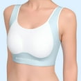 thumbnail image 2 of Training Bras for Girls Seamless Sports Bra Color Block Teen Bra Vest Style Lightweight Crop Top Bra,Blue,L, 2 of 6