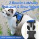 thumbnail image 3 of Arnés para gatos azul XS, correa para perros pequeños, arnés para gatitos, arnés reflectante ajustable para gatos, chaleco transpirable para conejos, gatos europeos, Maine Coon, Pers, 3 of 5