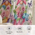 thumbnail image 6 of Blue Purple Gnomes Semi Sheer Curtains Drapes for Living Room,Bedroom,French Doors Window 63 Inches Long,Spring Vintage Hydrangea Flower Leaf Rod Pocket Chiffon Curtain Drapery Voile Draperies Panel, 6 of 8