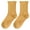 Yellow, variant on opolski 1 Pair Women Socks Mid-tube Shirring Edge Japanese Style Solid Color High Elasticity Anti-slip Thin Soft Breathable Sweat-absorption Anti-shrink Sports Piled Socks White