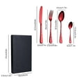 thumbnail image 3 of Btomtd Festive Cutlery Set Includes Four Piece Knife Fork Spoon for Christmas Dining Tableware Set Suitable For Household and Party, Red, 3 of 7