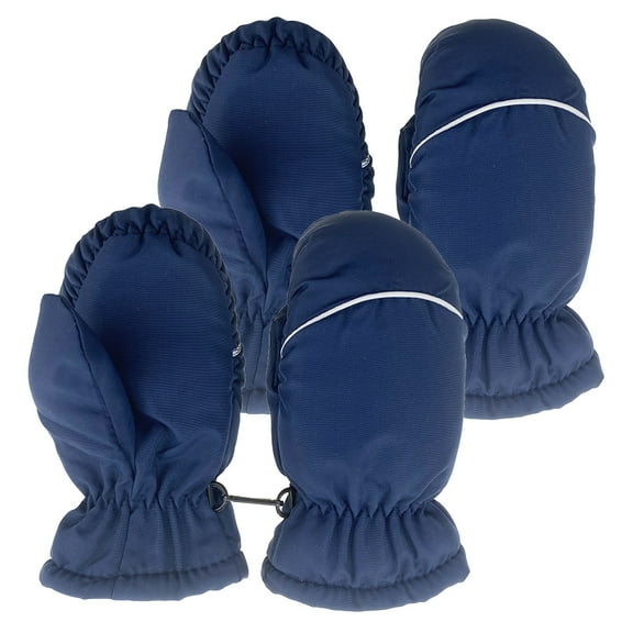 Gubotare Kids Winter Gloves Boys' and Girls' Solid Knitted Gloves Children Snowboard Gloves for Boys Girls (Navy,One Size)