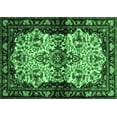 thumbnail image 1 of Ahgly Company Indoor Rectangle Persian Emerald Green Traditional Area Rugs, 2' x 5', 1 of 4