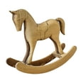 thumbnail image 3 of Estatua de caballo mecedor, adorno de escritorio, madera, vintage, rústico, retro, escultura animal Amarillo, 3 of 9
