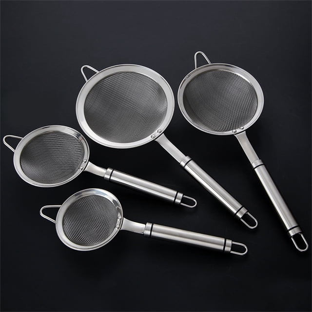 Viflosae Stainless Steel Oil Colander Spoon Multi-functional Filter Spoon Stainless Steel Fine Mesh Wire Oil Skimmer Strainer Net Grocery under $3
