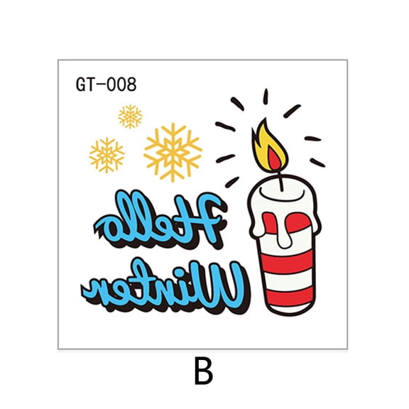 2025 Cross-border New Children's Christmas Luminous Tattoo Sticker Face Sticker Snowflake Waterproof Luminous Tattoo Sticker