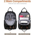 thumbnail image 4 of YOUI-GIFTS Laptop Backpack for Women,Vintage Work Business Travel Backpack with USB Charging Port,Teacher Doctor Nurse Computer Bag Purse,College High School Backpack Bookbag,15.6 Inch,Black-Black, 4 of 7