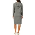 thumbnail image 3 of INSPIRE CHIC Women's Hoodie Dress Casual Pullover Sweater Long Sleeve Sweatshirts Midi Dress with Pocket, 3 of 4