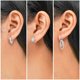 thumbnail image 2 of Juego de 3 Pendientes Elegantes y Brillantes JeenMata en Oro Blanco, 2 of 5