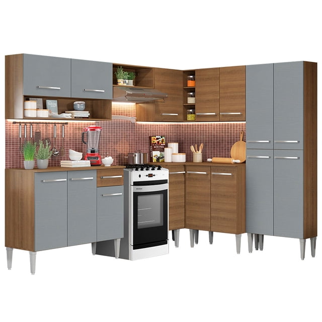 Cocina Integral Completa Modular Madesa Emilly 417cm Ice MG