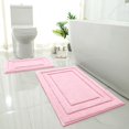 thumbnail image 1 of Alfombra de baño HOMEIDEAS, 2 piezas, supersuave y absorbente, rosa claro, 1 of 9