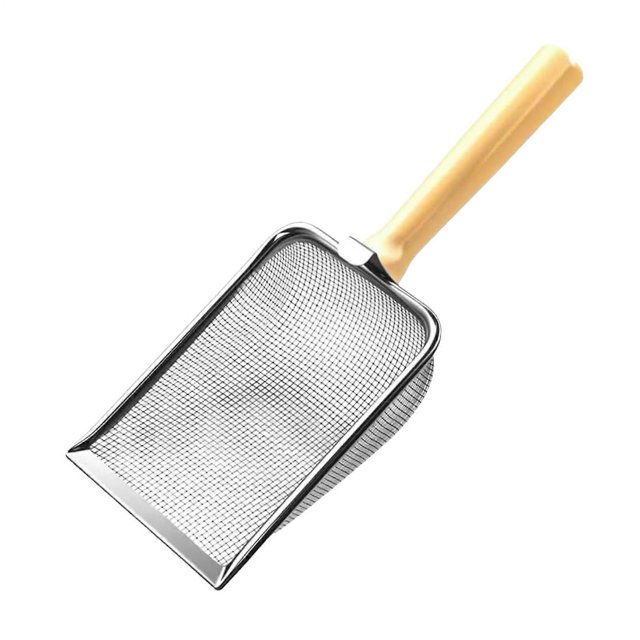 Litter Scooper, Stainless Steel Poop Sifting Shovel for MultiCat Litter Boxes