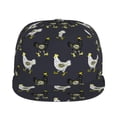thumbnail image 2 of Fotbe Cartoon Rooster Flat Bill Visor Cap Classic Snapback Hat Polyester Foam Trucker Hat Trucker Cap Adjustable Baseball Cap, 2 of 9