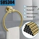 thumbnail image 2 of Brushed Gold Towel Ring For Bathroom 1 Pack, Kitchen Bath Towel Holder Hangers Wall Mount Heavy Duty Storage Stainless Steel, 2 of 5