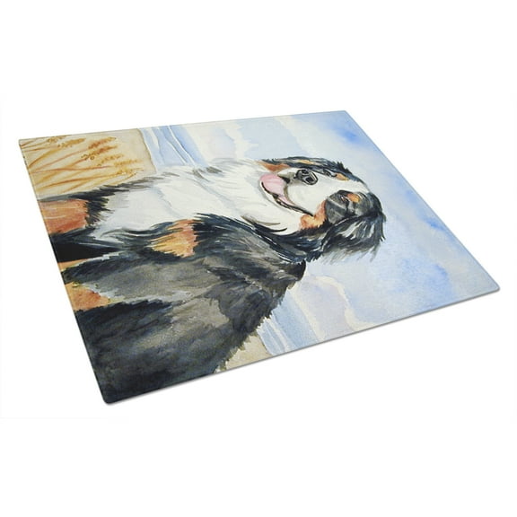 Carolines Treasures 7012LCB Mommas Love Bernese Mountain Dog Glass Cutting Board Large, 12H x 16W, multicolor