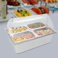 thumbnail image 3 of Wildnix 4-Compartment Stainless Steel Serving Container with Flip Lid, &nbsp; Food Storage Organizer for Fruits, Condiments, and Snacks, 3 of 6