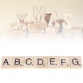 thumbnail image 4 of 100 Uds. Azulejos de letras de madera, azulejos del alfabeto de madera, letras mayúsculas AZ para manualidades, colgantes, hechizos, 4 of 8