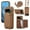 Brown, variant on ELEHOLD Case for Google Pixel 8A, Shockproof PU Leather Crossbody Wallet Case with Wrist Strap & Kickstand & Card Holder,White